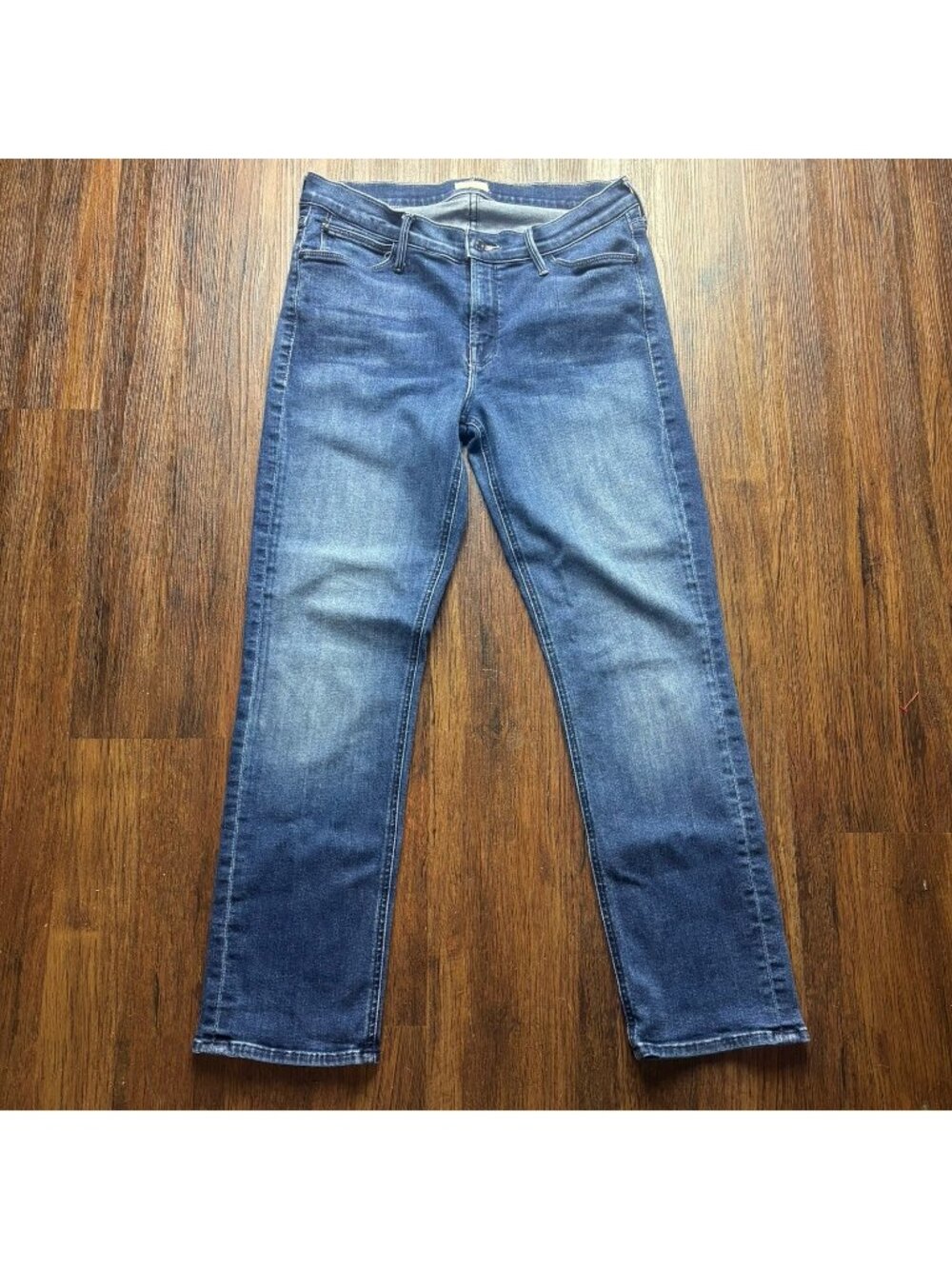 Mother Jeans Mid Rise Dazzler Ankle Jeans Heirloom Distressed Dark Wash Size 31